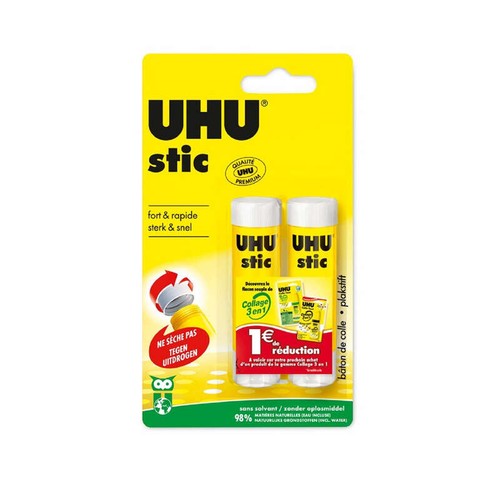 UHU 2 Bâtons De Colle Stic De 8,2g