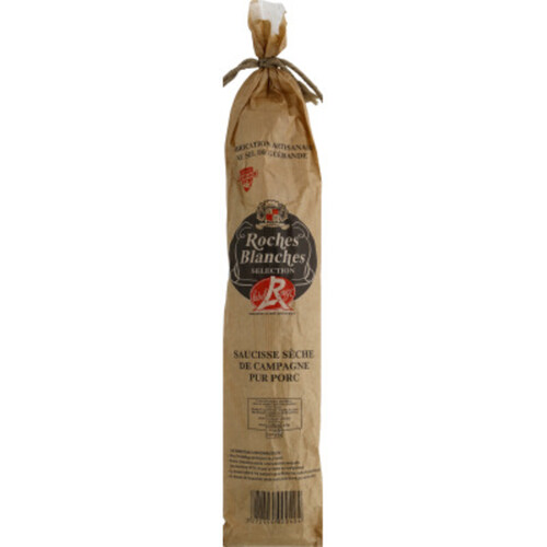 Roches Blanches Saucisse seche droite de campagne label rouge 200g