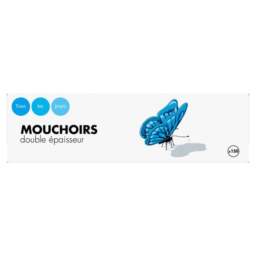 Tous Les jours Mouchoirs double épaisseur x150