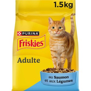 Friskies Croquettes au Saumon et aux Légumes - 1,5kg - Chat Adulte