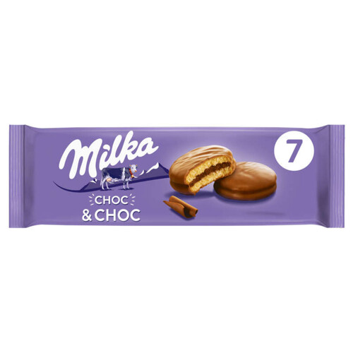 Milka Choc & Choc Gâteaux fourrés et nappage Chocolat 175g