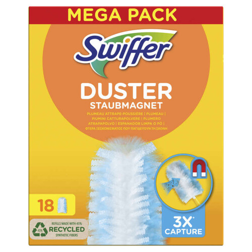 Swiffer Duster Plumeau Attrape & Retient Recharges Dépoussiérantes 18x