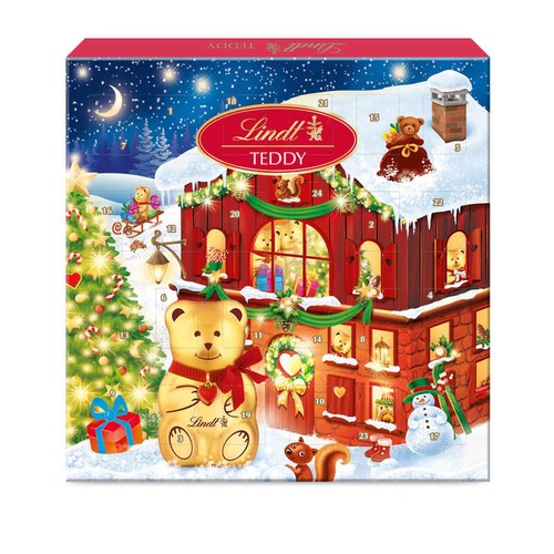 Teddy Lindt Calendrier de l’avent Ours assorti 113g