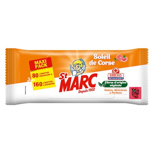 ST MARC Lingettes désinfectantes Soleil de Corse x80