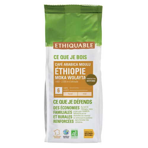 Ethiquable Café Moka Ethiopie Kivu Bio 250g