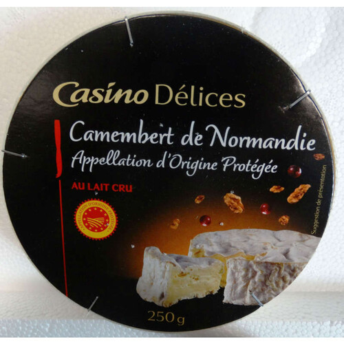 Casino Delices Camembert de Normandie - Fromage - AOP - 22%mg - 250g