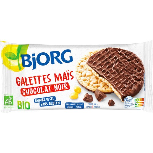 Bjorg Galettes Maïs Chocolat Noir, Bio 95g