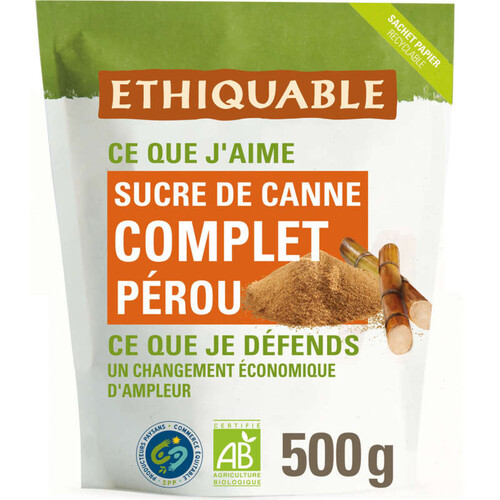 Ethiquable Sucre Complet Poudre Perou Bio 500G