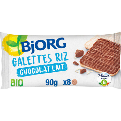 Bjorg Galettes Riz Chocolat Au Lait Bio 90G