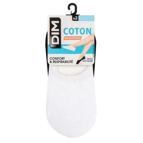Dim Protège-Pieds SpéCial Basket, Noir/Blanc *2