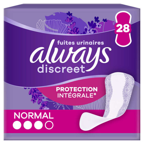 Always Discreet Protège Slips Spécial Fuites Urinaires X28