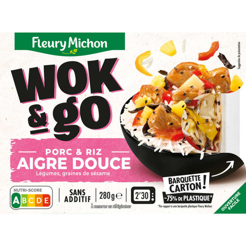 Fleury Michon Wok & Go Porc & Riz Aigre Douce 280g