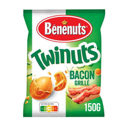 Benenuts - Twinuts - Cacahuètes enrobées saveur bacon - Le sachet de 150g