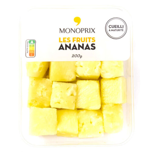 Monoprix ananas en morceaux cueilli à maturité 200g