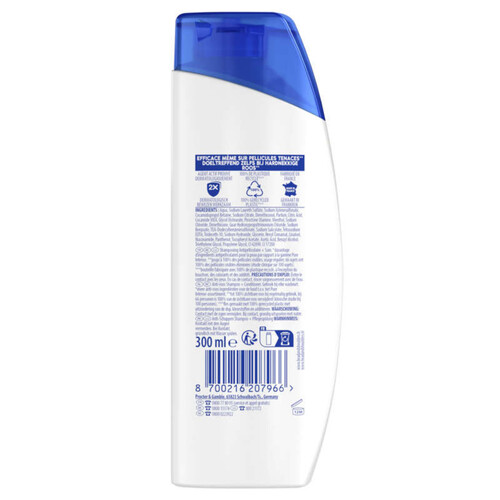 Head & Shoulders menthol fresh 2en1 shampoing antipelliculaire 300ml