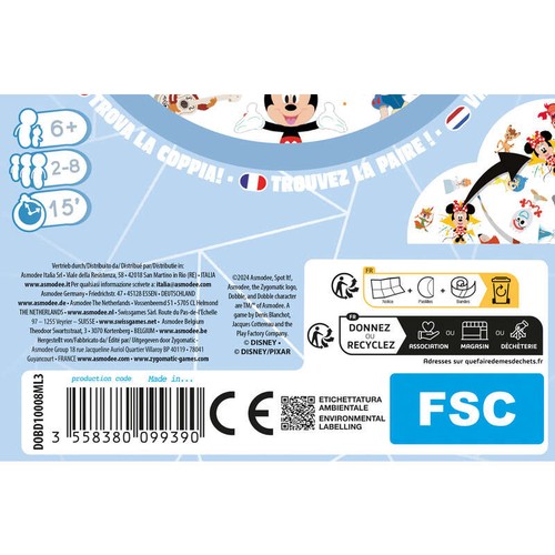 Asmodée Dobble Disney 100ème anniversaire