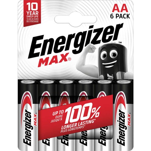 Energizer Piles AlcalinesMax Aa/Lr6, Pack De 6