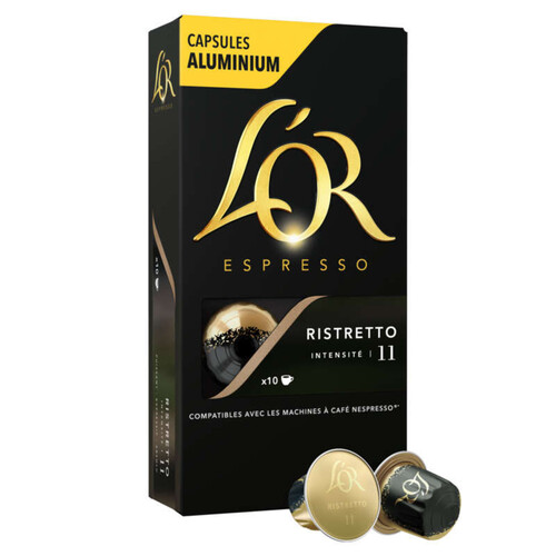 L'Or Espresso Café Ristretto intensité 11 x10 capsules 52g