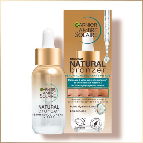 Garnier Ambre Solaire Natural Bronzer Sérum Autobronzant Visage 30ml