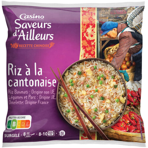 Casino Saveurs D'Ailleurs Riz à la cantonaise - Recette chinoise - 900g