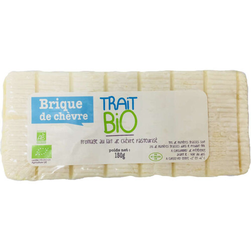 Trait Bio Brique de chèvre bio 21%de matière grasse 150g