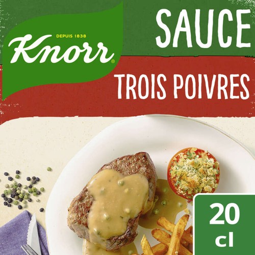 Knorr Sauce Déshydratée Poivres Vert Noir et Blanc 32g