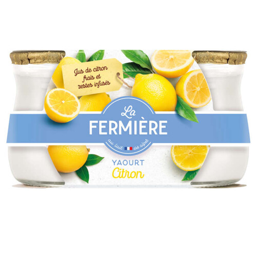 La Fermière Yaourt aux zestes et jus de citron 2x140g
