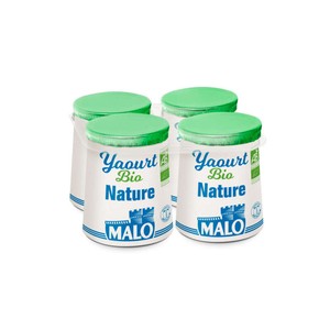 Malo Yaourt Nature Bio Pot 4x125g
