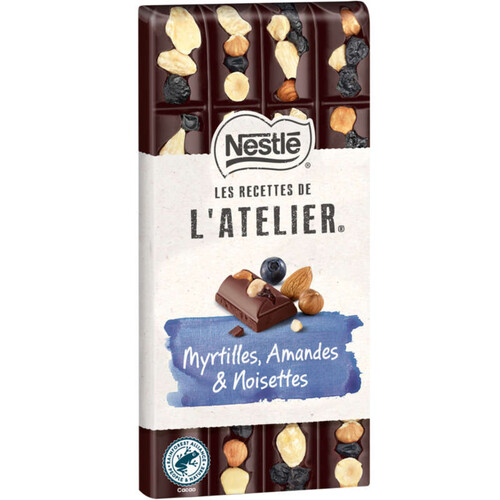 Nestlé Tablette De Chocolat Noir Myrthilles Amandes Et Noisettes 170G