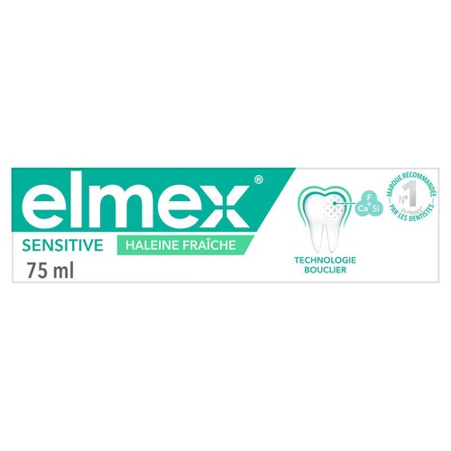 Elmex Dentifrices Dents sensibles nettoyage et fraicheur 0% colorants 75ml