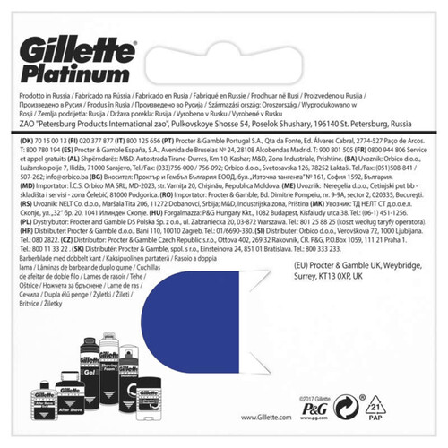 Gillette Lames Platinum X5.