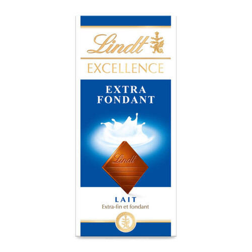 Lindt Excellence Tablette chocolat Lait Extra-Fondant 100 g