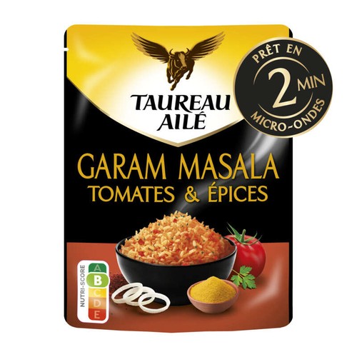 Taureau Aile Riz Garam Masala Tomates & épices 220g