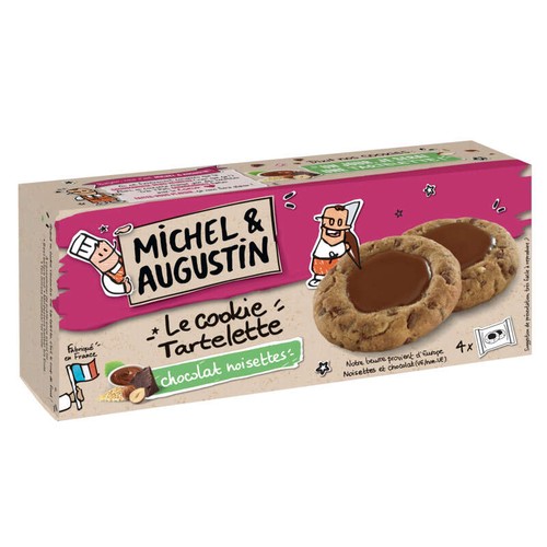 Michel & Augustin Cookie tartelette au chocolat noisettes 115g