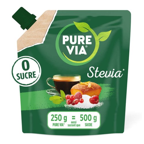 Pure Via Édulcorant Poudre Avec Stévia Le Pack De 250g