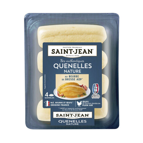 Saint Jean Quenelles nature au beurre de Bresse AOP 340g