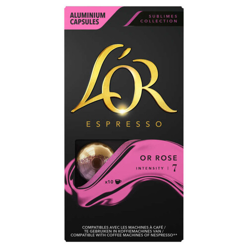 L'Or Espresso Café Rose intensité 7 x10 capsules 52g