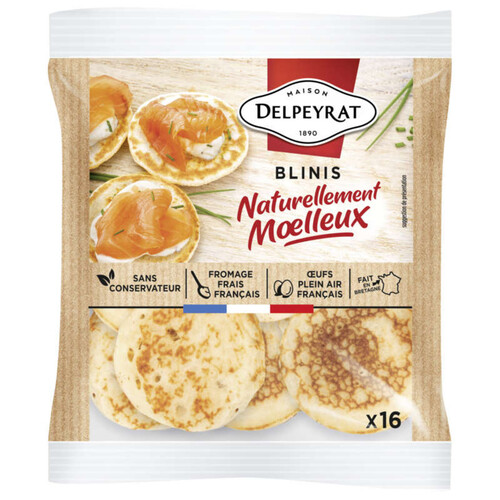 Delpeyrat mini blinis naturellement moelleux x16 - 135 g