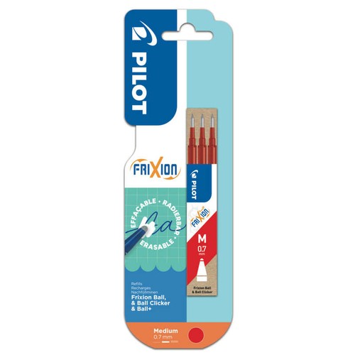 Pilot 3 stylos effaçables FriXion Ball rouge