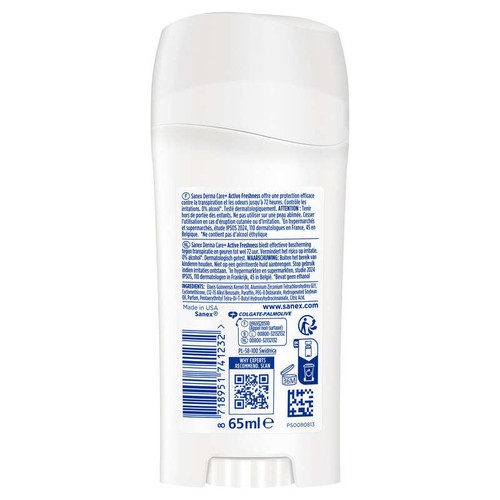 Sanex Stick Deodorant Derma Care+ Active Fresh 72h 65ml