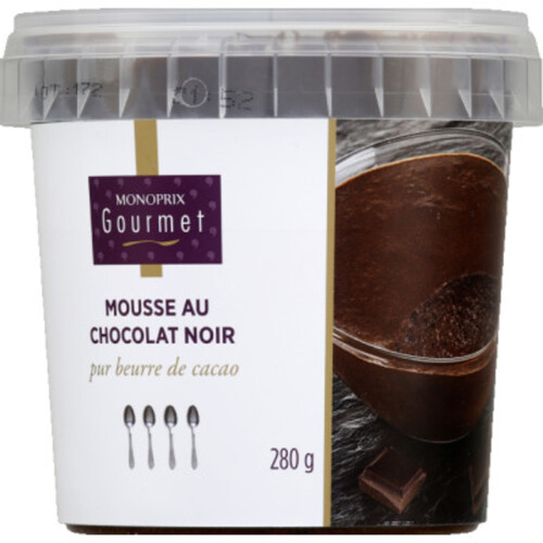 Monoprix Gourmet Mousse au Chocolat Noir 280g