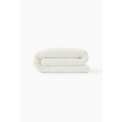 Monoprix Housse de couette imprimée  140x200cm  Jaune et point en motif