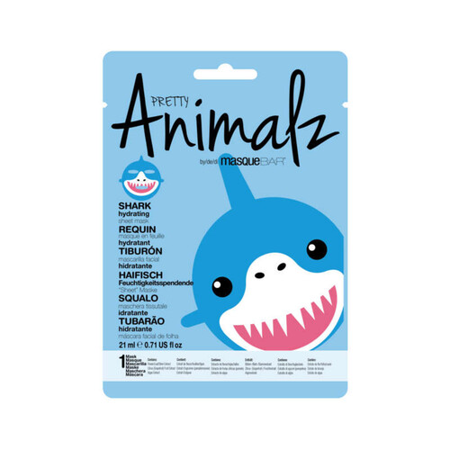Masque Bar Masque En Feuille Requin Hydratant - Pretty Animalz 21Ml