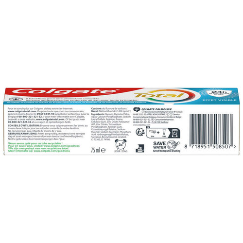 Colgate Total Dentifrice Effet Visible 75ml