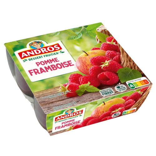 Andros Compote Pomme Framboise 4x100g