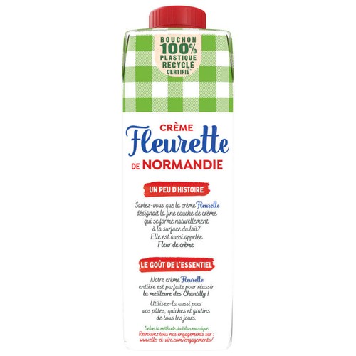 Elle & Vire crème fleurette entière 30% mg brique 30cl