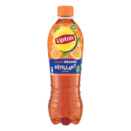 Lipton Ice Tea Thé Glacé Pétillant Saveur Orange 1,25L