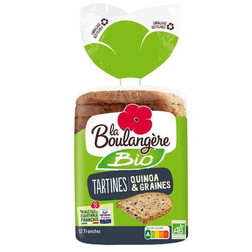 La Boulangère Tartines Quinoa et Graines Bio Sachet 450g