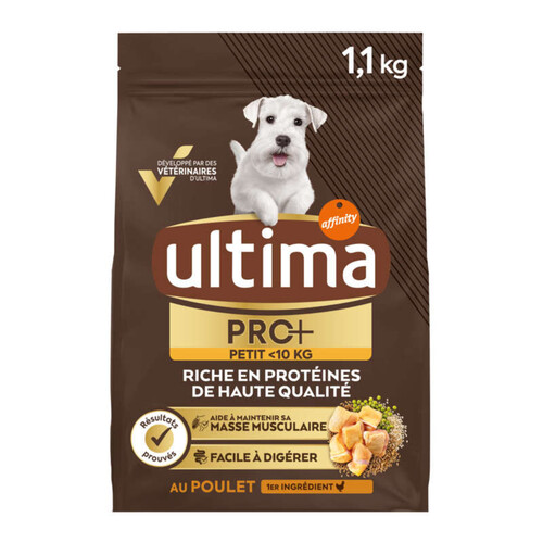 Ultima Pro+ Croquettes Petit Chien 10 kg 1,1kg