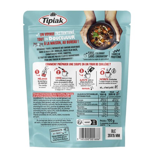 Tipiak Bouillon asiatique ramen 100g